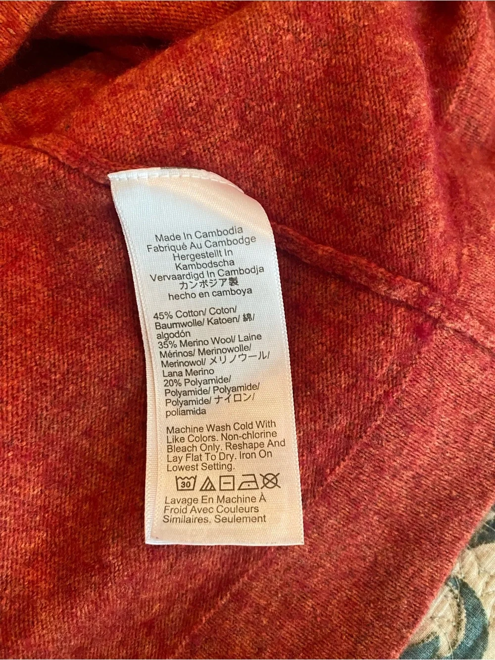 J. Crew Teddie Heathered Red Crewneck Sweater